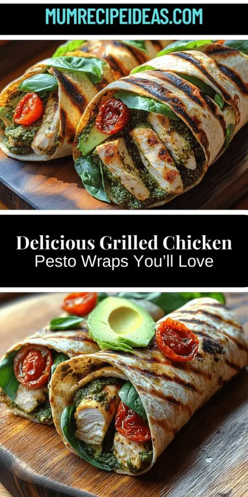 Discover the vibrant flavors of Grilled Chicken Pesto Wraps, a perfect meal for any occasion! These wraps combine succulent grilled chicken with fresh basil pesto, whole wheat tortillas, and nutritious ingredients like baby spinach and cherry tomatoes. They’re not just delicious, but also packed with nutrients, making them a satisfying choice for lunches or dinners. Easy to customize, these wraps allow you to get creative in the kitchen while enjoying a healthy and flavorful dish.