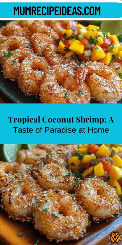Escape to paradise with Tropical Coconut Shrimp Delight, a dish that captures the essence of summer in every bite. Crispy, golden shrimp coated in sweet coconut are perfectly paired with a zesty mango salsa for a refreshing burst of flavor. Perfect as an appetizer or main course, this dish combines freshness and vibrant ingredients, making it an ideal choice for any gathering. Discover how to create this delightful culinary experience and impress your guests with a taste of the tropics.