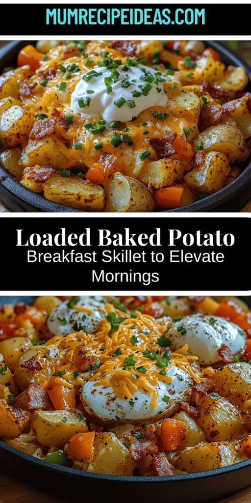 Start your morning off right with a Loaded Baked Potato Breakfast Skillet! This hearty dish combines crispy russet potatoes, savory bacon, and creamy eggs for a mouthwatering breakfast experience. Packed with nutrients, it’s perfect for busy weekdays or a leisurely weekend brunch. Customize it with your favorite veggies and flavors for a delicious twist. Get ready to impress your family and energize your day with every satisfying bite!