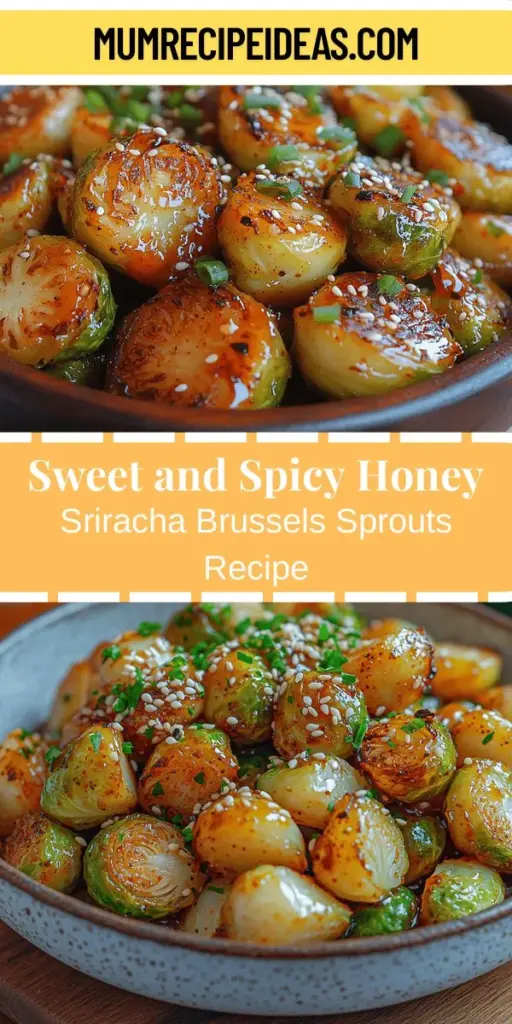 Discover a vibrant twist on a classic vegetable with Sweet and Spicy Honey Sriracha Brussels Sprouts. This recipe showcases the earthy flavor of Brussels sprouts, perfectly balanced with honey's sweetness and Sriracha's spicy kick. Ideal for impressing guests at dinner parties or adding flair to weeknight meals, these Brussels sprouts are easy to prepare and pack a nutritious punch. Learn how to roast them to perfection and create a mouthwatering sauce that elevates any dish. Enjoy this delicious, modern take on Brussels sprouts that will awaken your taste buds!