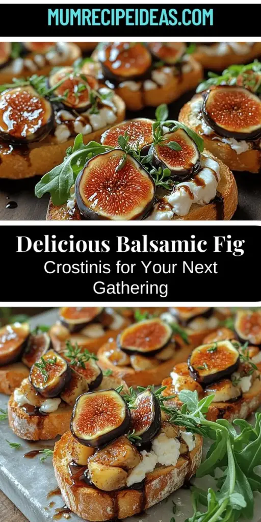 Balsamic roasted fig crostinis are the perfect appetizer to impress your guests with their stunning presentation and delicious flavors. Combining fresh figs with creamy goat cheese and a drizzle of balsamic vinegar creates a balance of sweet and savory. Easy to prepare, these elegant bites are ideal for any gathering, from casual get-togethers to sophisticated dinner parties. Enjoy the seasonal taste of figs while savoring this delightful dish that stands out on any table.