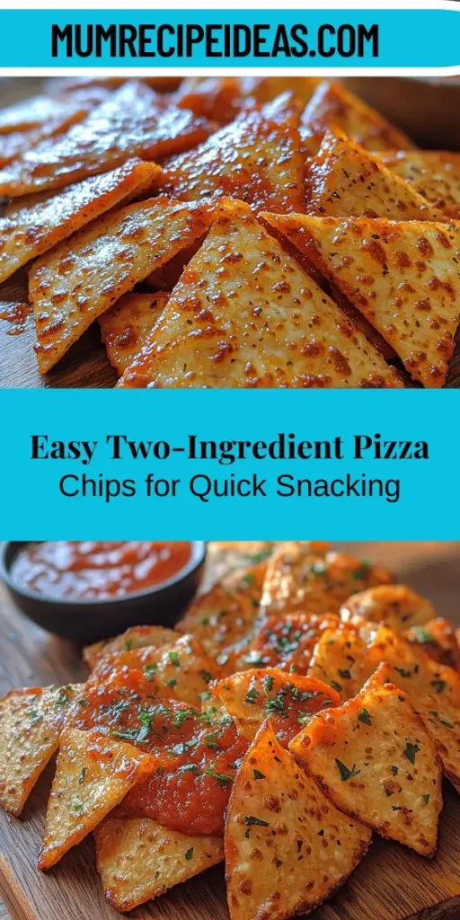 Discover the joy of creating Two-Ingredient Pizza Chips, a delicious and easy snack perfect for any occasion. With just flour tortillas and pizza sauce, you can whip up these crispy chips in no time. Customize them with your favorite toppings like cheese, pepperoni, or fresh veggies for a personalized touch. Whether you’re entertaining guests or enjoying a solo movie night, these versatile chips are a tasty treat that bring the flavor of pizza to a fun, finger-food format. Enjoy your creativity in the kitchen!