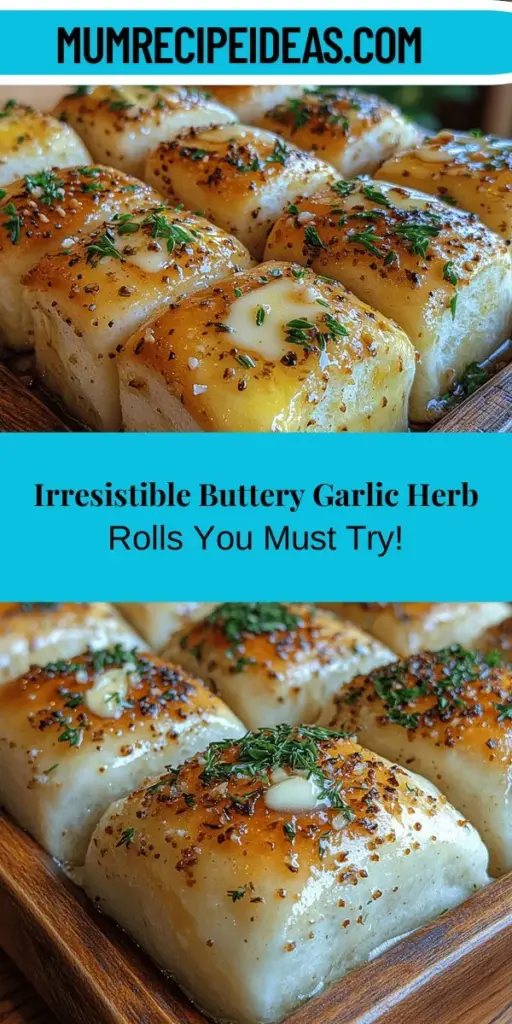 Indulge in the delightful experience of baking buttery garlic herb rolls that are perfect for any meal. With a soft, pillowy interior and a crispy golden crust, these rolls are infused with rich garlic and fresh herbs, elevating them beyond the average dinner bread. Follow our step-by-step guide to create these tender rolls at home, filling your kitchen with an irresistible aroma. Serve them warm alongside soups, pasta, or enjoy them on their own with a touch of butter. Perfect for sharing and creating cherished memories at the dinner table!