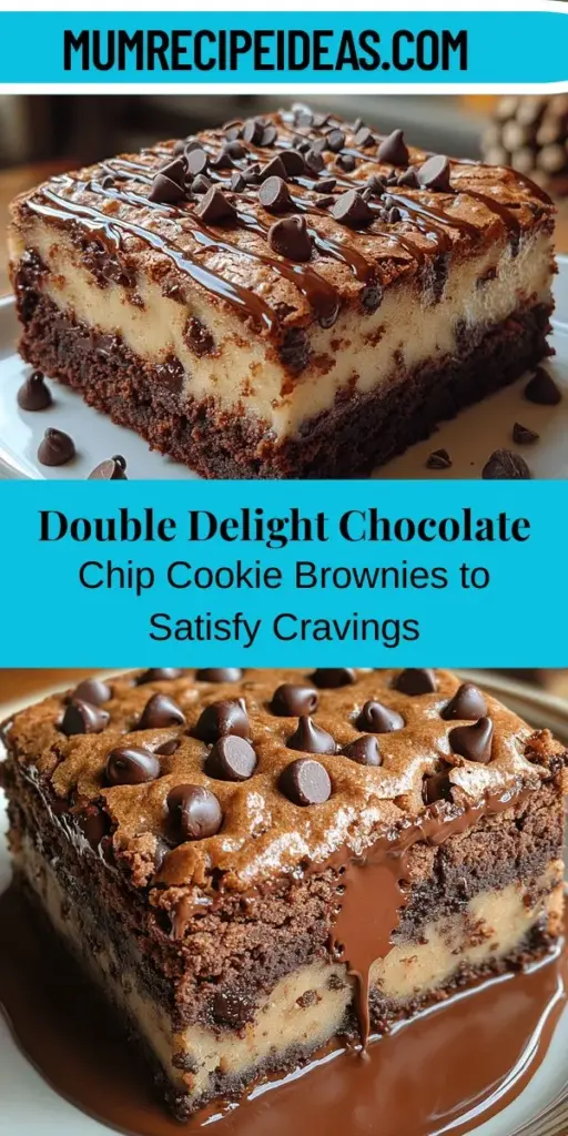 Indulge in the ultimate dessert with Double Delight Chocolate Chip Cookie Brownies! This delicious fusion combines fudgy brownies and chewy chocolate chip cookies into a visually stunning treat. Perfect for any occasion, these brownies are easy to make and will wow your guests. With rich layers of chocolate flavors and delightful textures, each bite promises pure bliss. Explore the recipe today and bake a masterpiece that everyone will love!