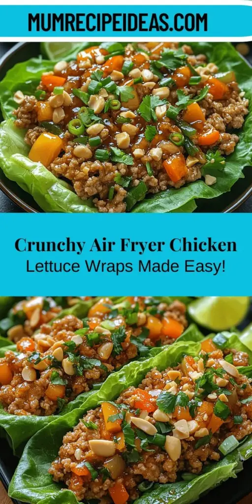 Discover the vibrant taste of Crunchy Air Fryer Chicken Lettuce Wraps, a delicious and healthy alternative to typical meals. Made with lean ground chicken and fresh vegetables like bell peppers and water chestnuts, these wraps are perfect for a quick lunch or light dinner. Enjoy the satisfying crunch and bold flavors enhanced by a savory sauce. Dive into an easy step-by-step guide and explore the health benefits of this nutritious dish everyone will love.