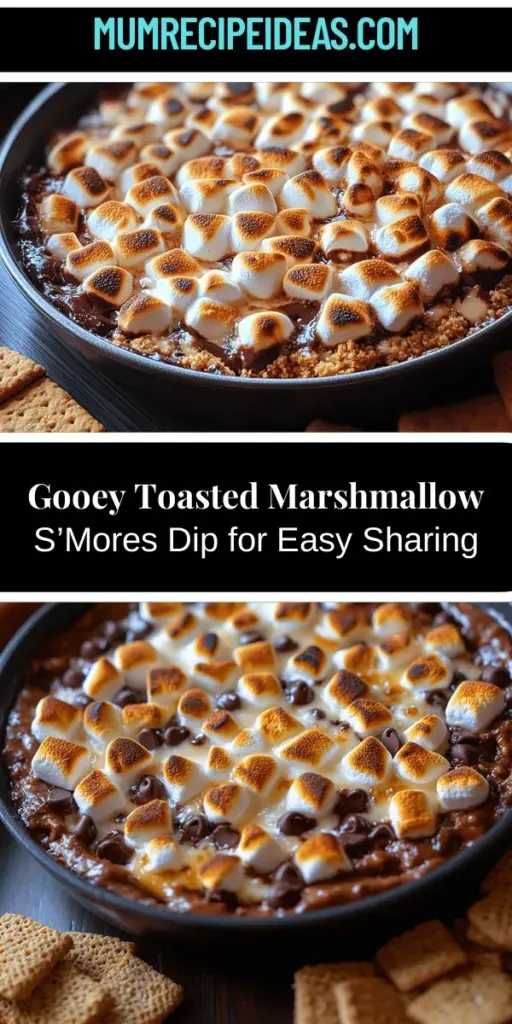 Indulge in the nostalgia of summer nights with a delicious twist on the classic s'mores! This Toasted Marshmallow S'mores Dip combines gooey mini marshmallows, rich semi-sweet chocolate chips, and crunchy graham cracker crumbs for an easy, shareable treat. Perfect for any gathering, this dip is simple to prepare and invites everyone to gather around. Discover the joy of savoring this warm, creamy dessert that captures all the flavors of traditional s'mores. Enjoy the sweetness of sharing!