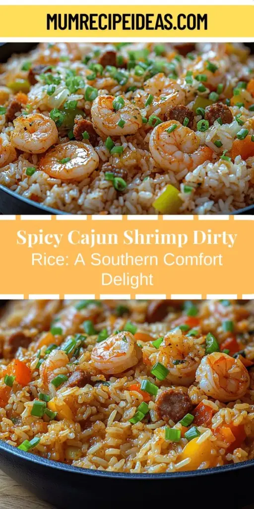 Discover the deliciousness of Spicy Cajun Shrimp Dirty Rice, a comforting dish that blends shrimp, smoked sausage, and vibrant vegetables reminiscent of Louisiana’s rich culinary heritage. This hearty meal is perfect for family dinners or festive gatherings. With its bold flavors and simple preparation, it’s ideal for cooks of all skill levels. Dive into this Southern delight and enjoy a dish that’s both satisfying and versatile, perfect for any occasion.
