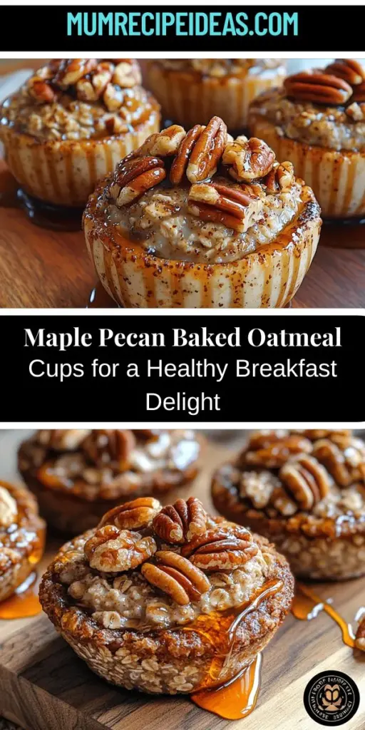 Start your mornings right with these Maple Pecan Baked Oatmeal Cups, an easy and nutritious breakfast option that’s both satisfying and delicious. Packed with wholesome ingredients like rolled oats, almond milk, and pecans, these cups offer a delightful blend of flavors and textures. Perfect for meal prep, they can be enjoyed as a hearty breakfast or a healthy snack. Customize them to fit your taste and dietary needs, and savor the wholesome goodness at your convenience.