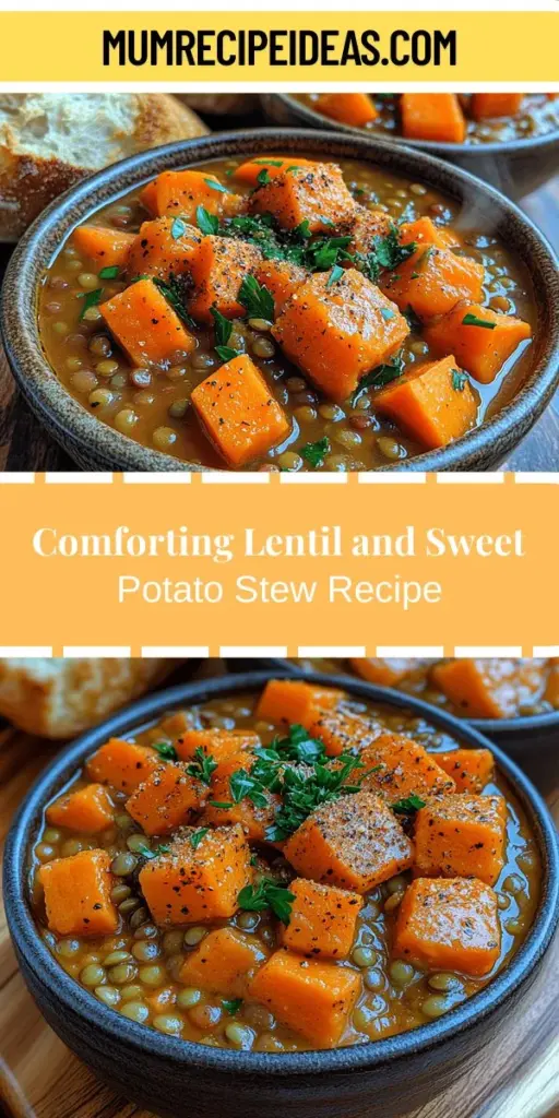 Experience the warmth and nourishment of this Comforting Lentil & Sweet Potato Stew, the perfect dish for chilly days. Packed with protein-rich lentils and naturally sweet potatoes, this recipe not only satisfies your hunger but also supports a healthy lifestyle. With a blend of aromatic spices and fresh vegetables, each spoonful is a delightful mix of flavors and textures. Ideal for meal prep or cozy family dinners, this hearty stew is a delicious way to nourish your body and soul.