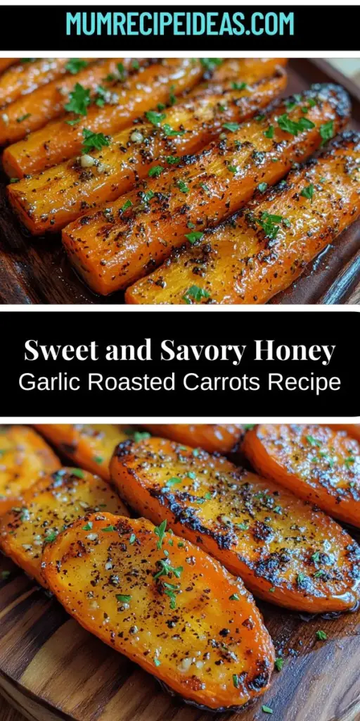Discover the delightful balance of sweet and savory in Honey Garlic Roasted Carrots, a perfect side dish that transforms ordinary vegetables into a flavorful experience. This recipe showcases the natural sweetness of carrots, enhanced by the rich flavors of honey and garlic, all roasted to golden perfection. Packed with nutritional benefits, these roasted carrots not only taste incredible but also nourish your body, making them a great addition to any meal. Enjoy the simplicity and satisfaction of this vibrant dish that will impress family and friends alike.