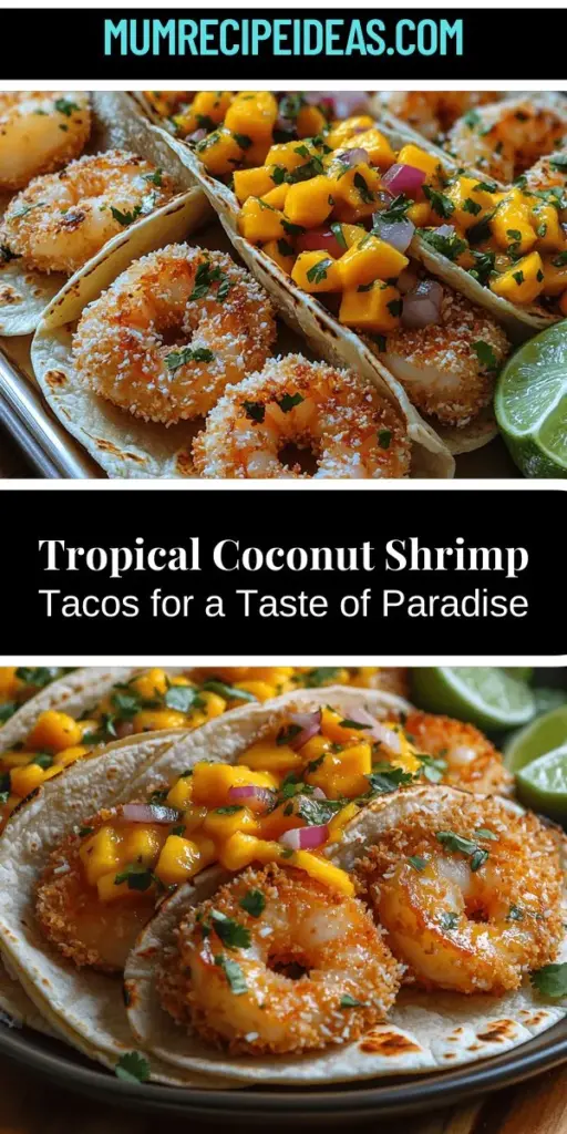 Indulge in the vibrant flavors of Tropical Coconut Shrimp Tacos, a dish that transports you straight to a sun-soaked paradise. This delightful recipe features crispy coconut-coated shrimp paired with zesty mango salsa and finished with smoky chipotle cream, all wrapped in soft tortillas. Perfect for summer gatherings or cozy dinners, these tacos are not only delicious but also versatile. Discover how to craft this tropical experience at home and elevate your mealtime with fresh ingredients and bold flavors.