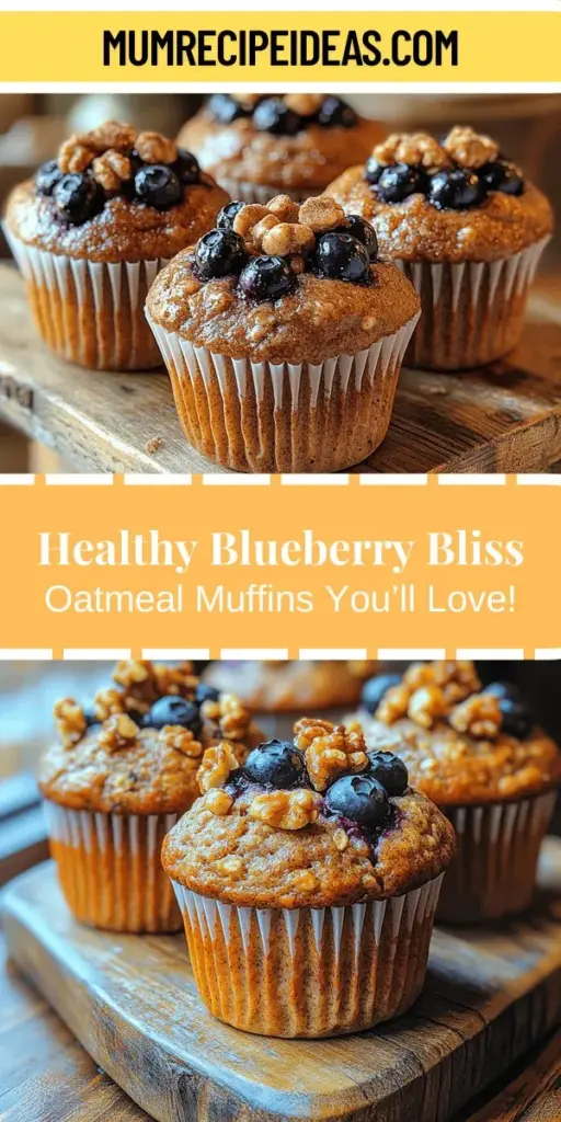 Indulge in the goodness of Blueberry Bliss Oatmeal Muffins, a healthy treat that doesn't skimp on flavor. Packed with rolled oats and fresh blueberries, these muffins offer a delightful balance of nutrition and taste, making them perfect for breakfast, snacks, or even dessert. They’re rich in fiber, antioxidants, and vitamins, ensuring you can enjoy a sweet bite while fueling your body. Easy to make and versatile, these muffins are destined to become a household favorite!
