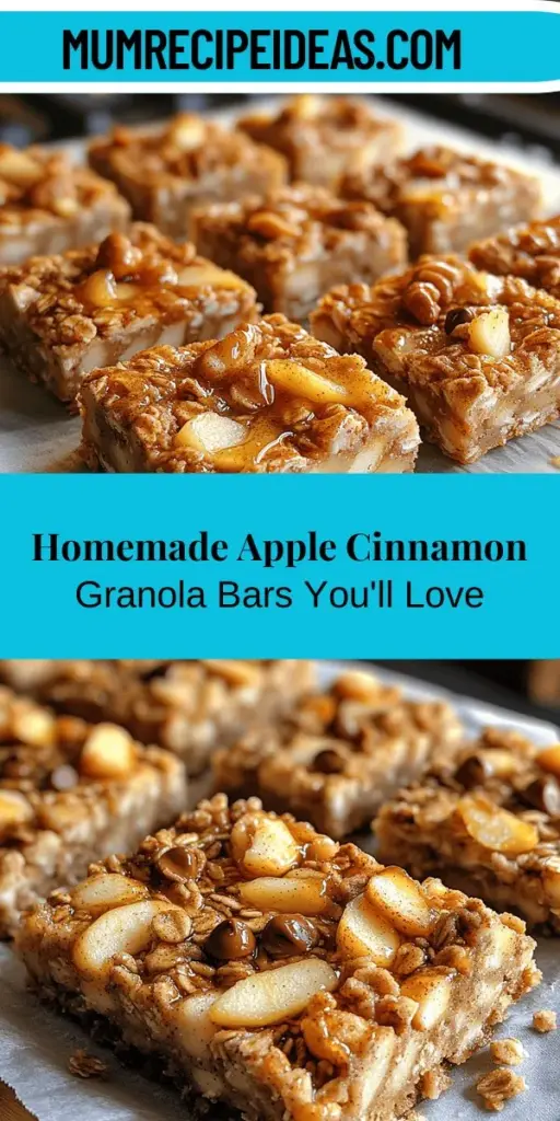 Discover the joy of making your own Apple Cinnamon Granola Bars with this delicious and healthy recipe. These bars are perfect for busy families, offering a nutritious snack option packed with rolled oats, almond butter, unsweetened apple sauce, and spices. Enjoy them as a quick breakfast or a post-workout treat. With easy step-by-step instructions and tips for customization, you'll create a wholesome snack that’s as flavorful as it is satisfying. Perfect for anyone looking to control their ingredients and indulge guilt-free!