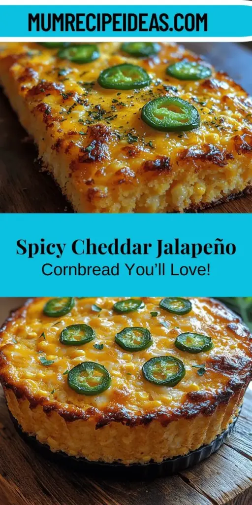 Discover the delicious fusion of flavors in Spicy Cheddar Delight: Baked Jalapeño Cheddar Cornbread. This comforting dish combines the warmth of jalapeños with rich sharp cheddar and sweet corn, creating a unique cornbread that elevates any meal. Perfect for gatherings or a cozy night in, this recipe is easy to follow and adapts to various tastes. Serve it warm with butter or honey, or pair it with chili and soup for a delightful dining experience. Enjoy a taste of tradition with a spicy twist!