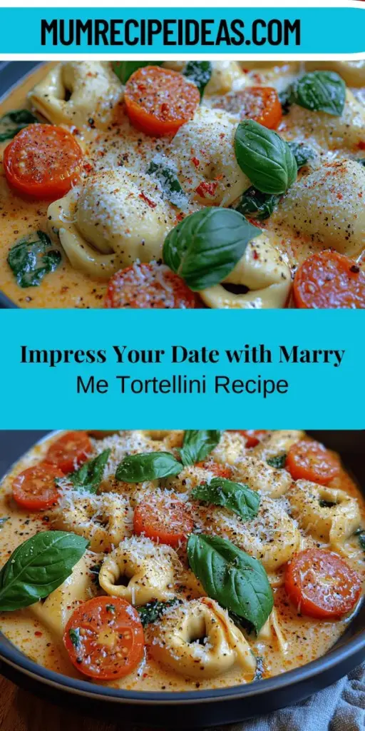 Impress your loved one with the Marry Me Tortellini, a romantic pasta dish that combines creamy cheese tortellini with a luscious sauce featuring garlic, sun-dried tomatoes, and fresh herbs. This easy-to-make recipe sets the perfect mood for any special occasion, from date nights to anniversaries. With delicious flavors and a beautiful presentation, this dish is sure to create unforgettable memories around the dinner table. Enjoy a cozy evening filled with warmth and connection.