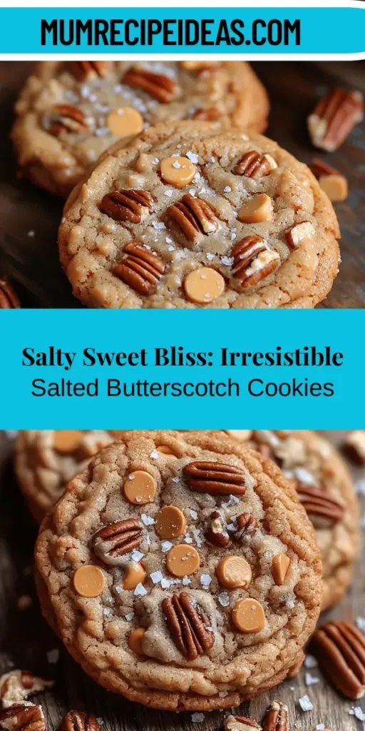 Discover the enchanting blend of flavors with salted butterscotch cookies, where sweet butterscotch meets a delicate hint of sea salt. These warm, chewy delights are perfect for any occasion, from cozy afternoons to celebrations. The baking process fills your kitchen with irresistible aromas, creating cherished memories with every bite. Enjoy them on their own, as ice cream sandwiches, or crumbled over desserts for a delightful twist. Treat yourself and your loved ones to this comforting classic!