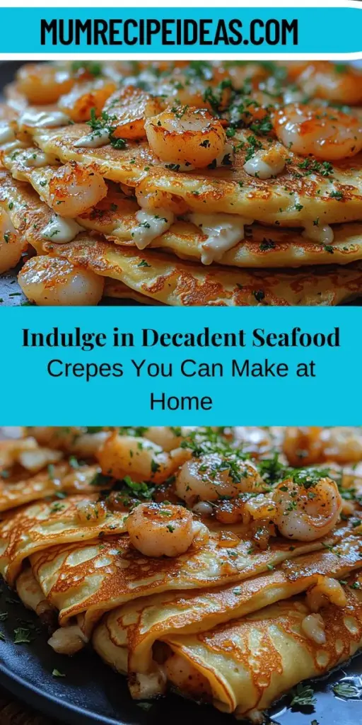 Discover the elegance of decadent seafood crepes with this delicious recipe! Imagine light, thin crepes filled with a rich seafood mixture of shrimp and scallops, all enveloped in a creamy sauce. Perfect for brunch, dinner parties, or cozy family meals, these gourmet crepes are a delightful treat. From crafting the perfect batter to creating a luxurious filling, this article provides a step-by-step guide to impress your guests and tantalize your taste buds. Dive into the world of culinary creativity and savor the comforting flavors of these seafood delights.