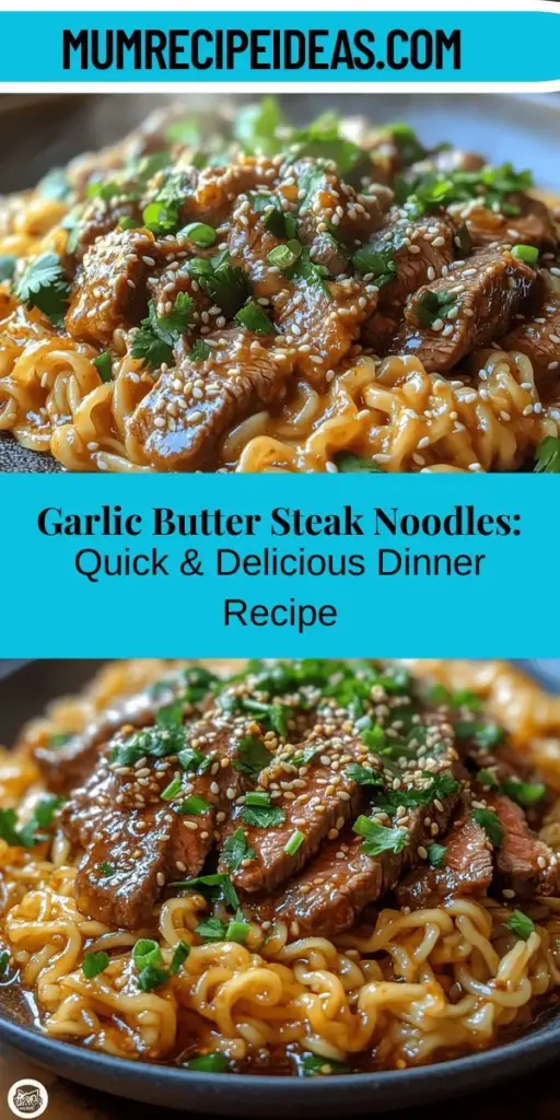 Discover the deliciousness of Garlic Butter Steak Lightning Noodles, a perfect blend of savory marinated steak and silky noodles tossed in a rich garlic butter sauce. Ready in just 30 minutes, this one-pan meal is ideal for busy weeknights while still offering a delightful dining experience. Explore the right ingredients, marinating tips, and cooking techniques to create a dish that's not only visually stunning but also packed with flavor, perfect for any occasion.