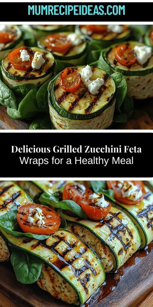 Discover the perfect blend of flavor and nutrition with Grilled Zucchini Feta Wraps! This easy-to-make recipe features grilled zucchini, creamy feta cheese, fresh spinach, and sweet cherry tomatoes, all wrapped in a warm tortilla. Packed with vitamins, fiber, and protein, these wraps are a delightful, healthy meal option for lunch or dinner. Customize your wraps with your favorite veggies and enjoy the burst of flavors, making every bite satisfying and nutritious.