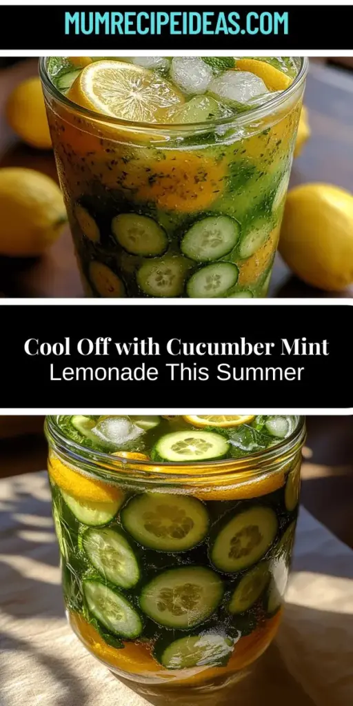 Beat the heat this summer with a refreshing cucumber mint lemonade! This invigorating drink combines hydrating cucumber, aromatic mint, and zesty lemon for a delightful flavor experience that’s both satisfying and guilt-free. Perfect for picnics, barbecues, or simply relaxing in the sun, it not only quenches your thirst but also offers health benefits like hydration and digestion support. Discover the simple ingredients and easy preparation steps to enjoy this cool summer drink that will impress family and friends. Refresh yourself!