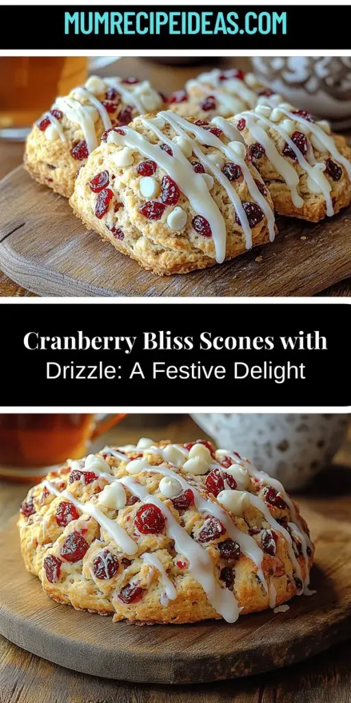 Indulge in the delightful flavors of Cranberry Bliss Scones with White Chocolate Drizzle. Perfect for breakfast, brunch, or a cozy afternoon treat, these scones combine tart cranberries with the sweetness of white chocolate for a balanced taste. With easy-to-follow instructions, you’ll create flaky, tender scones that are a feast for the eyes and palate. Ideal for special gatherings or simply pampering yourself, these scones will surely impress anyone who takes a bite. Enjoy the joy of baking and sharing these delicious treats!