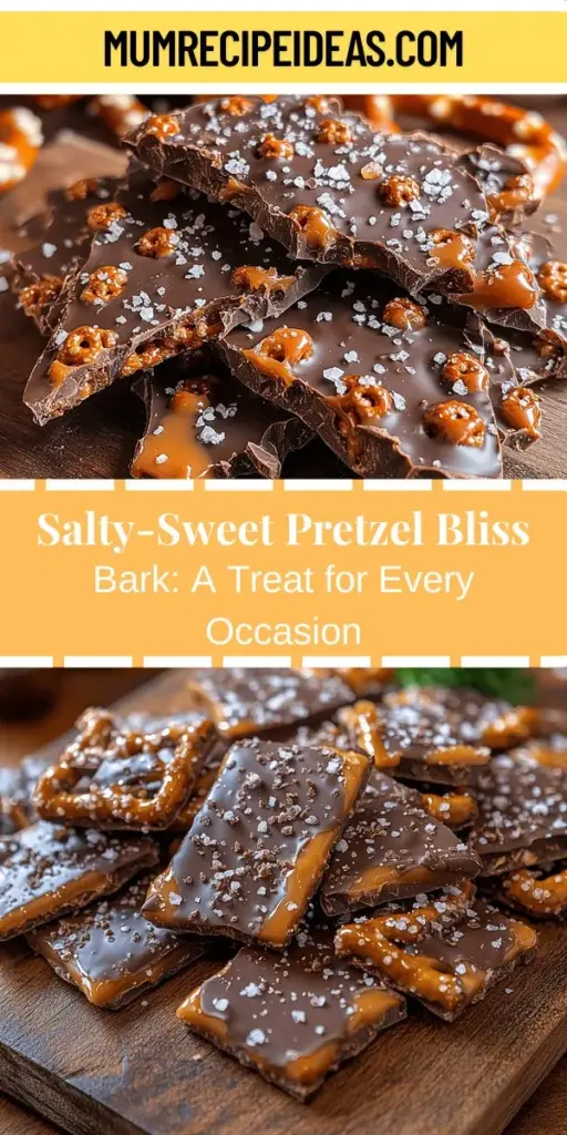 Discover the delicious world of Salty-Sweet Pretzel Bliss Bark, the ideal treat for any occasion! This delightful dessert features the perfect blend of crunchy pretzels, creamy chocolate, and gooey caramel, creating a marvelous combination of flavors that will impress your friends and family. Easy to make and incredibly versatile, it's perfect for parties, holidays, or just a sweet craving at home. Follow our simple guide to craft your own batch and enjoy every blissful bite!