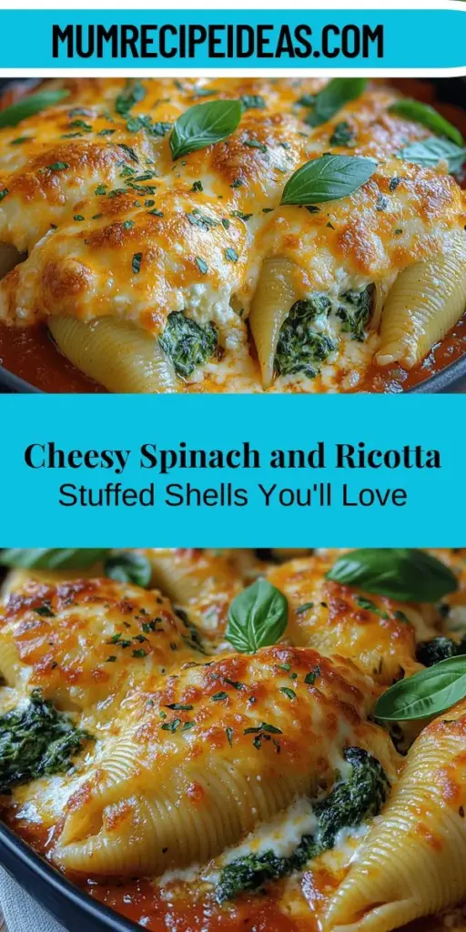 Discover the comfort of Cheesy Spinach and Ricotta Bliss Stuffed Shells, a delicious dish that combines creamy ricotta, fresh spinach, and gooey mozzarella all wrapped in tender pasta. Perfect for family dinners or potlucks, this recipe elevates traditional comfort food with a healthy twist. With simple ingredients and easy preparation, you can create a memorable meal that delights your taste buds and warms your heart. Indulge in this cheesy, satisfying experience today!