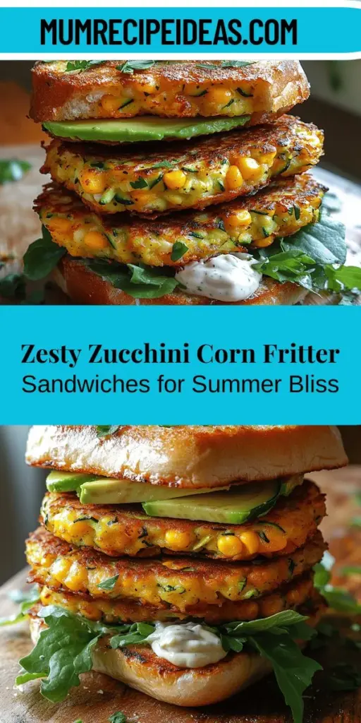 Discover the vibrant flavors of summer with Zesty Zucchini Corn Fritter Sandwiches! This delicious recipe highlights fresh zucchini and corn, turning them into crispy fritters that make the perfect sandwich filling. Ideal for a quick lunch or a light dinner, these plant-based delights are packed with nutrients and flavor. Toasted rolls, zesty spreads, and fresh herbs elevate this wholesome dish, making it a satisfying choice for any occasion. Experience the joy of fresh ingredients with every bite.