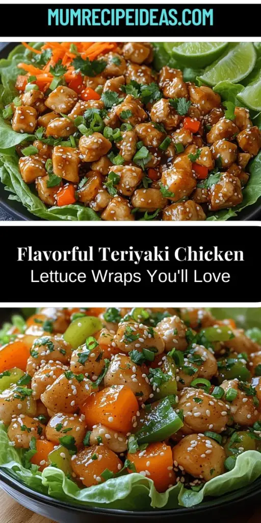 Discover the vibrant world of Teriyaki Chicken Lettuce Wraps, where health meets flavor! These low-carb wraps are a perfect blend of juicy, marinated chicken thighs, fresh veggies, and savory teriyaki sauce, all wrapped in crisp lettuce leaves. Ideal for any meal, they're not only packed with protein and essential nutrients but also customizable to your taste. Perfect for quick lunches or delightful dinner options, these wraps offer a refreshing twist on traditional meals. Enjoy a delicious and nutritious culinary experience that the whole family will love!