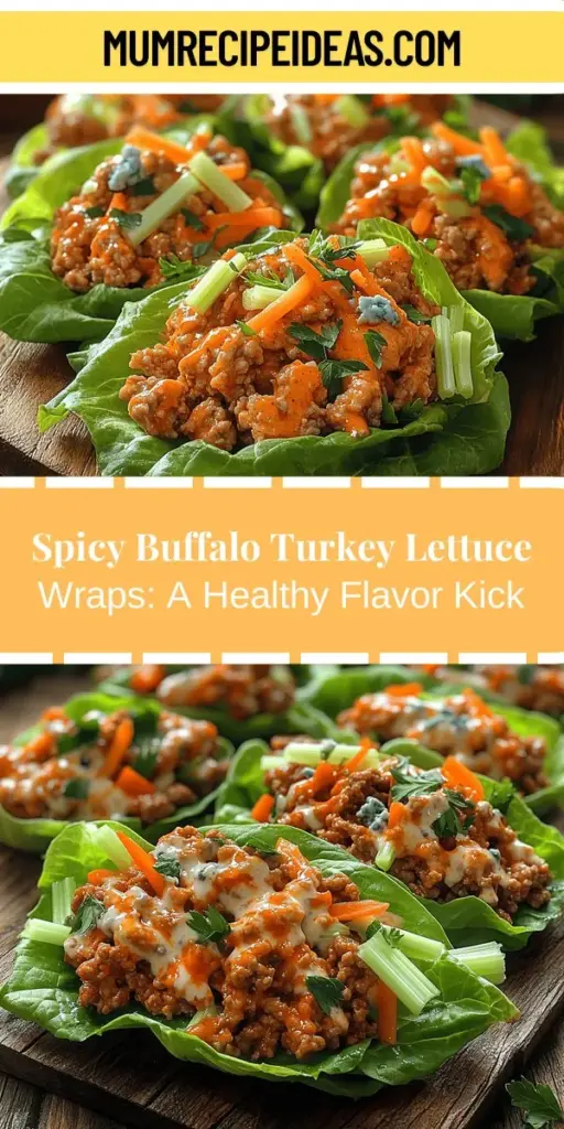 Discover the delicious and nutritious Spicy Buffalo Turkey Lettuce Wraps – the perfect meal for health-conscious food lovers! These wraps combine lean ground turkey with zesty Buffalo sauce and fresh veggies, all wrapped in crisp lettuce leaves. Ideal for a quick dinner or a tasty appetizer, they cater to various dietary needs, including low-carb and gluten-free. Enjoy bold flavors and fresh ingredients in this easy, adaptable recipe that’s sure to impress!