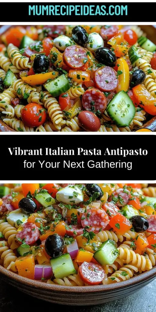 Discover the delightful world of Italian Pasta Antipasto Delight, a colorful and flavorful dish perfect for any gathering or summer meal. This recipe combines hearty pasta, fresh seasonal vegetables, and rich cured meats and cheeses for a vibrant appetizer or side. Explore the essential ingredients and easy steps to create this beautiful dish, fully customizable to suit your tastes. Bring a taste of Italy to your table and enjoy the joy of sharing a meal with loved ones.
