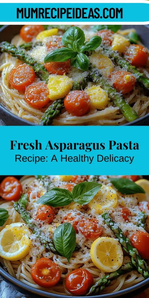 Try making Asparagus Delight Pasta for a vibrant, healthy meal that delights the senses! This dish combines fresh asparagus, aromatic garlic, and zesty lemon with the perfect pasta to create a flavor explosion. Packed with nutrients, asparagus not only adds a delicious crunch but also supports your health. Perfect for quick dinners or elegant gatherings, this recipe is easy to customize, ensuring a satisfying experience every time. Enjoy a nourishing dish that’s both comforting and impressive!