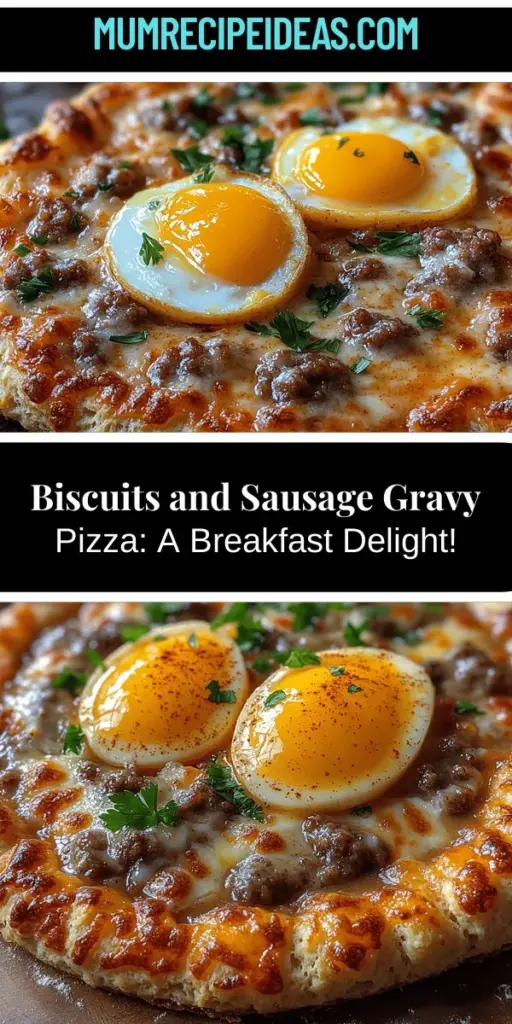 Discover a new twist on breakfast with Breakfast Bliss: Biscuits and Sausage Gravy Pizza! This mouthwatering dish combines a buttery, flaky biscuit crust with rich sausage gravy, melted cheese, and egg toppings for a hearty start to your day. Perfect for brunch or any time you crave a satisfying meal, this pizza is easy to customize with your favorite ingredients. Impress family and friends with this delicious and creative breakfast idea that elevates traditional favorites into a shareable delight.