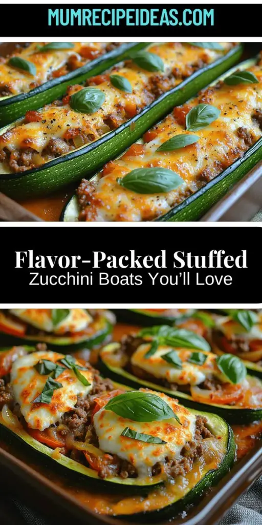 Discover the joy of making stuffed zucchini boats, a delicious and nutritious meal perfect for any occasion! These versatile boats are filled with savory ingredients like ground beef, fresh veggies, and melted cheese, creating a satisfying dish that appeals to all taste preferences. With easy substitutions for vegetarian or gluten-free options, this recipe invites creativity in the kitchen. Enjoy a healthy meal while exploring a wealth of flavors and textures with every bite.