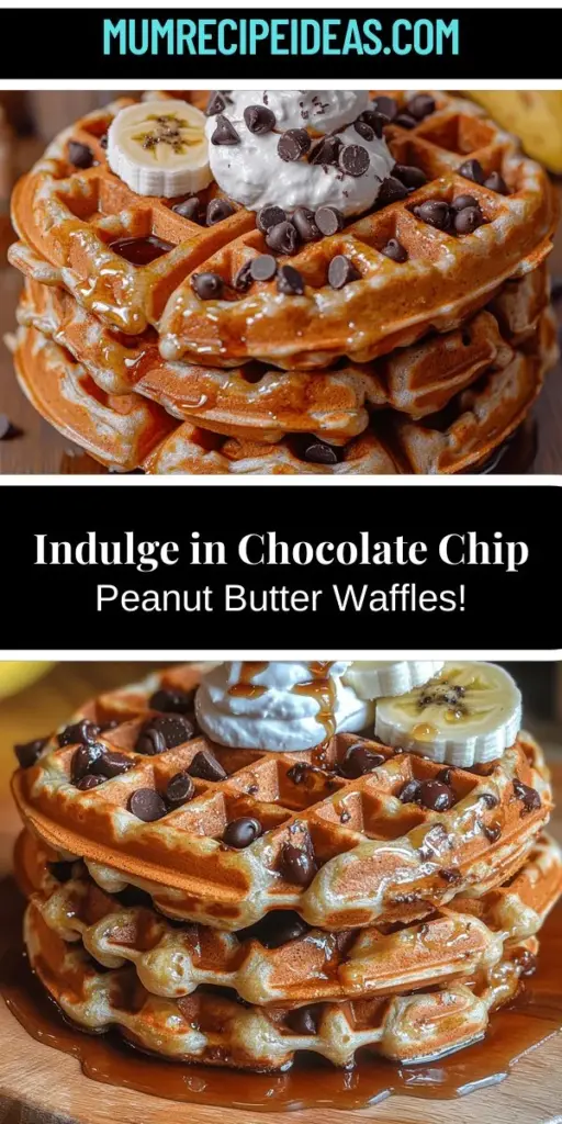 Indulge in a delightful twist on a classic breakfast with Decadent Chocolate Chip Peanut Butter Waffles. This easy recipe combines the rich flavors of creamy peanut butter and sweet chocolate chips for a mouthwatering experience. Perfect for brunch or a special treat any day, these waffles are simple to make and customizable with toppings like bananas, nuts, or syrup. Get ready to impress your family and enjoy every fluffy, crispy bite!