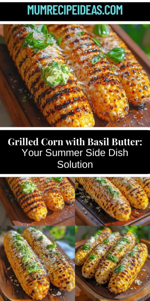 Elevate your summer gatherings with this delicious grilled corn with basil butter recipe! Enjoy the sweet, juicy kernels bursting with flavor, perfectly complemented by a rich and aromatic basil butter. This simple yet gourmet dish requires minimal prep time and is sure to impress your guests. Featuring fresh corn, fragrant basil, and a hint of garlic and lemon, it's a memorable side that's nutritious and satisfying. Perfect for barbecues and picnics, this recipe brings the joy of summer to your table.