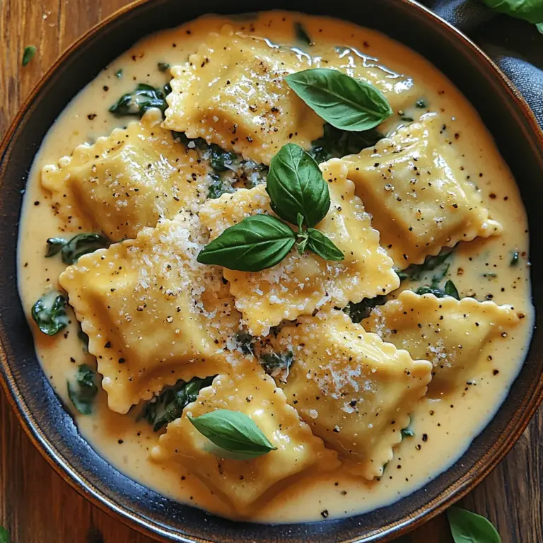 When it comes to comfort food, few dishes can compete with a plate of creamy spinach cheese ravioli. This delightful Italian classic brings together the rich textures of homemade pasta and a luscious filling that is both satisfying and packed with flavor. The combination of creamy cheese and vibrant spinach creates a meal that is indulgent yet simple enough to prepare at home, making it a favorite among both novice cooks and seasoned chefs alike.