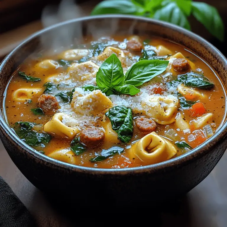 In the realm of culinary delights, few dishes evoke the same sense of warmth and contentment as a hearty bowl of soup. Among the myriad of soup recipes, Cozy Sausage and Spinach Tortellini Soup stands out as a quintessential comfort food that transcends seasons and occasions. This dish combines the rich flavors of Italian sausage, the nutritious goodness of spinach, and the delightful texture of cheese tortellini, resulting in a bowlful of happiness that is as satisfying as it is nourishing.
