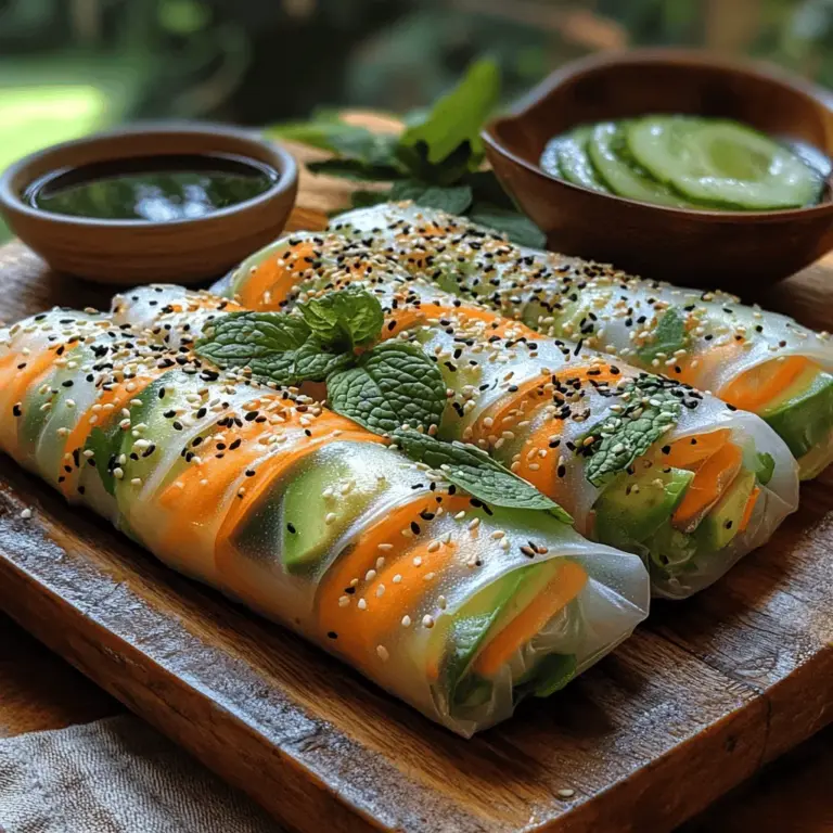 Explore the vibrant world of fresh flavors with our Crunchy Avocado Spring Rolls recipe. These delightful rolls are not only visually appealing but also packed with nutrients and textures that make them a perfect appetizer or light meal. With their colorful presentation and crunchy exterior, spring rolls are an excellent way to showcase fresh ingredients while keeping your meals light and nutritious. Whether you are a seasoned chef or a beginner in the kitchen, this recipe provides clear instructions to guide you through preparing these delicious rolls.