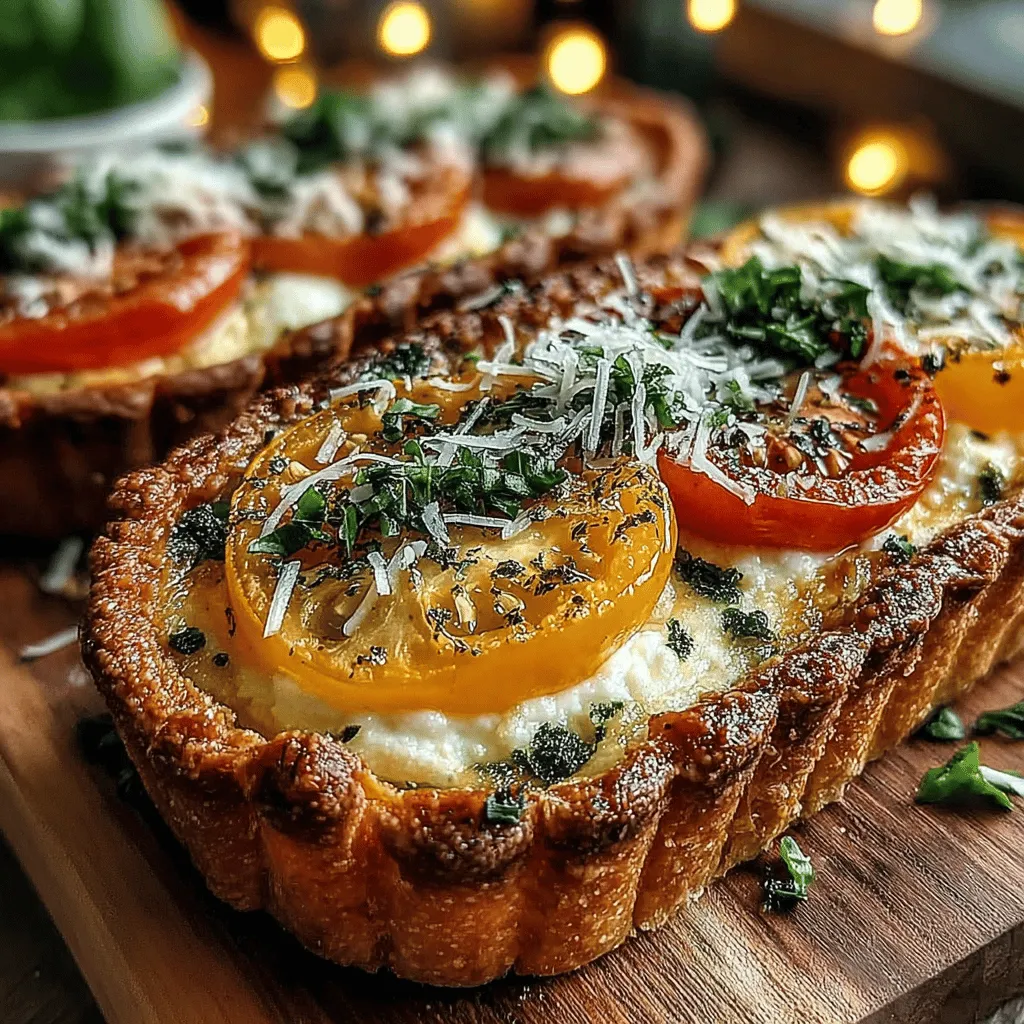 The Savory Tomato Basil Delight is a culinary masterpiece that embodies the essence of summer with its vibrant flavors and fresh ingredients. This dish is not only visually appealing, but it also tantalizes the taste buds with its harmonious blend of ripe tomatoes, fragrant basil, and creamy cheeses, all resting on a flaky puff pastry base. Perfect for a light lunch, an impressive appetizer, or a delightful centerpiece at gatherings, this tart brings together the best of seasonal produce in one enticing package.