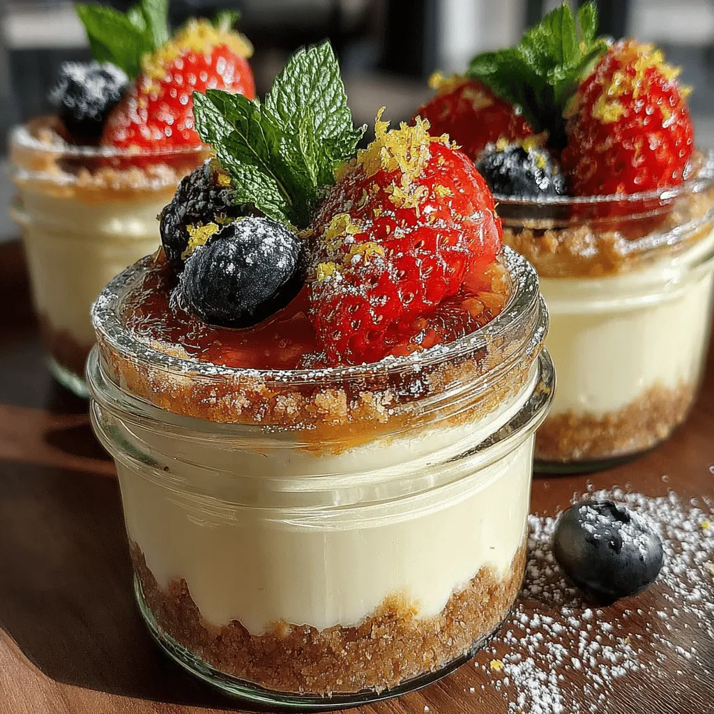 To create the Zesty No-Bake Lemon Cheesecake Parfaits, you’ll need a handful of essential ingredients that come together to form this delicious treat: