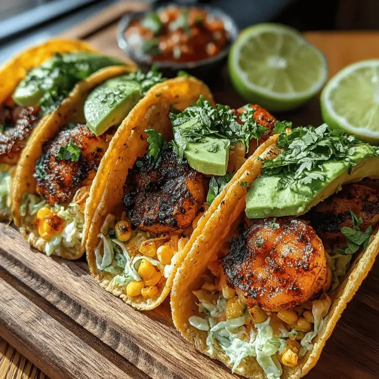 As the sun shines brightly and summer gatherings become the norm, there's nothing quite like a dish that encapsulates the vibrant essence of the season. Enter Zesty Grilled Shrimp & Corn Tacos, a meal that is not only bursting with flavor but also a feast for the senses. These tacos are perfect for casual weeknight dinners or festive outdoor gatherings, making them a versatile addition to your culinary repertoire. With fresh ingredients, quick preparation, and a delightful combination of textures and flavors, they are sure to please a crowd.