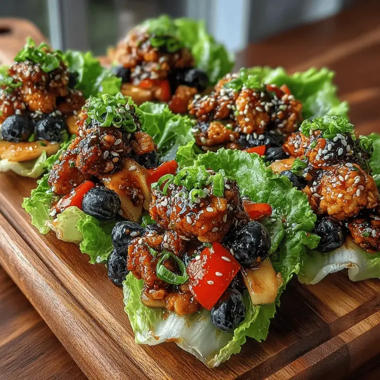 In today’s health-conscious world, the pursuit of nutritious meal options has led to innovative culinary creations that cater to a variety of dietary preferences. One such delightful dish that has gained significant popularity is the lettuce wrap. These versatile and low-carb alternatives to traditional sandwiches offer a refreshing way to enjoy your favorite fillings while keeping things light and healthy. Among the myriad of flavors and combinations available, the Blueberry Bliss Chicken Lettuce Wraps stand out as a unique and delicious option.