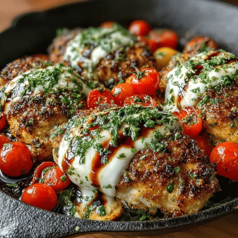 Cooking can often feel like a race against time, especially on busy weeknights or during special occasions when entertaining guests. The search for delicious, quick, and easy-to-make recipes becomes a priority for many home cooks. Enter the Caprese Chicken Bake Delight—a dish that beautifully marries the vibrant flavors of Italy with the convenience of a one-pan meal. This delightful recipe features tender chicken breasts topped with fresh tomatoes, creamy mozzarella, aromatic basil, and a drizzle of balsamic glaze, making it a standout choice for both weeknight dinners and festive gatherings.
