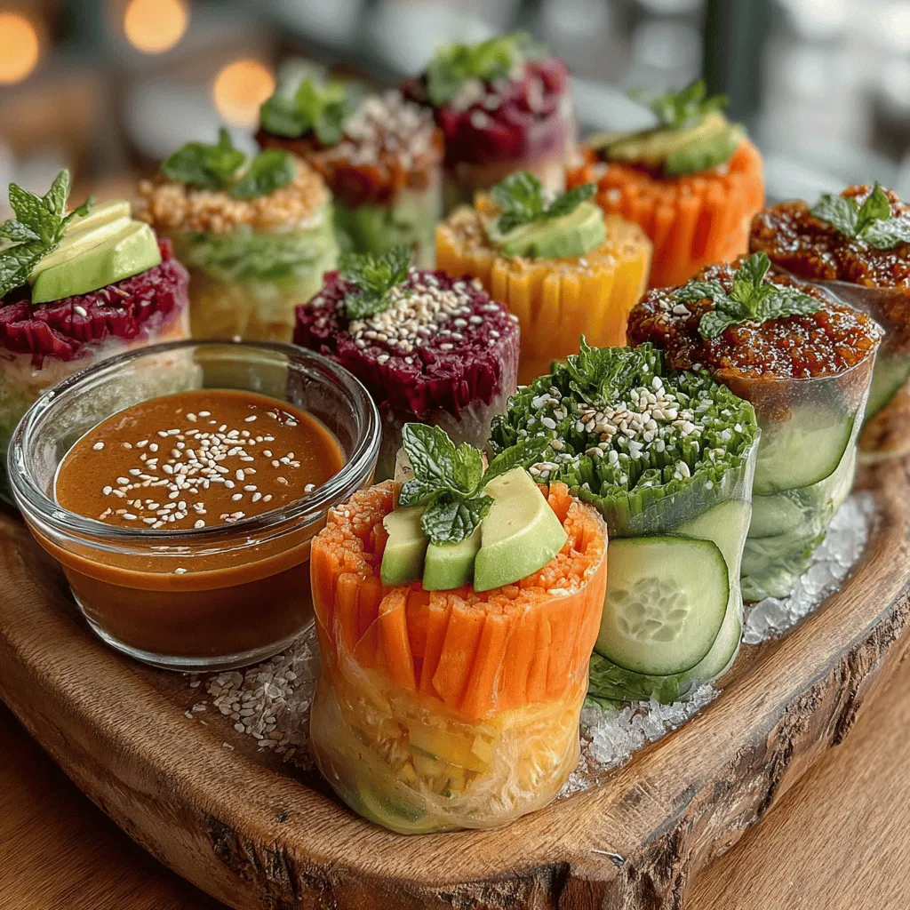 Summer rolls have gained immense popularity across various cuisines, particularly in Vietnamese cooking. These versatile wraps are known for their lightness and refreshing flavors, making them a favorite during warmer months. They typically consist of fresh vegetables, proteins, and herbs, all neatly enveloped in delicate rice paper. Among the myriad of summer roll variations, the Rainbow Summer Rolls stand out, not only for their vibrant colors but also for their emphasis on fresh, healthy ingredients. They are an ideal dish for summer gatherings, picnics, or even a light lunch or dinner.
