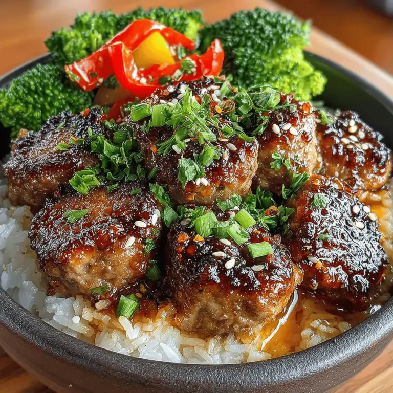 When it comes to a dish that perfectly encapsulates the harmony of sweet, spicy, and savory flavors, the Sizzlin’ Spicy Honey Garlic Meatball Bowl stands out as a culinary triumph. This dish is not just a delightful experience for the taste buds; it's also a versatile option suitable for various dietary preferences. Whether you prefer ground beef or turkey, or would rather serve it over rice or quinoa, this recipe has you covered. It’s a fantastic choice for family dinners or meal prep, offering a satisfying blend of textures and flavors that you can tailor to your liking.