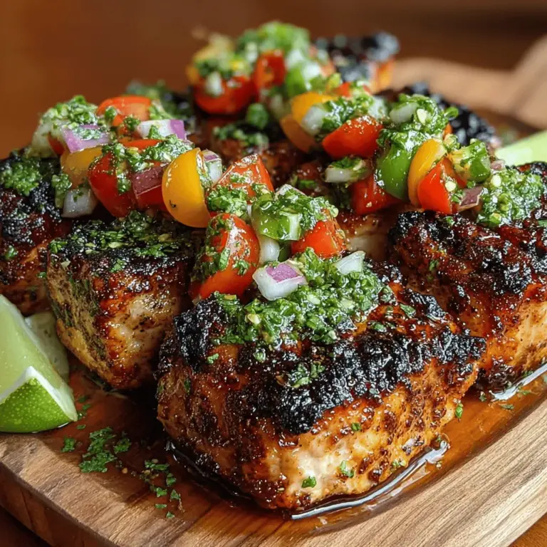 When it comes to vibrant, flavorful dishes that can please a crowd, Zesty Chicken Skewers with Fresh Lime Salsa stand out as a delightful option. This recipe encapsulates the essence of fresh ingredients and bold flavors, making it an ideal choice for everything from summer barbecues to quick weeknight dinners. The zesty marinade not only infuses the chicken with a tantalizing taste but also ensures that each bite is bursting with freshness, thanks in part to the accompanying lime salsa.