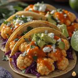 Tacos are a beloved staple in many cultures, known for their versatility and ability to adapt to various flavors and ingredients. Today, we’re diving into a mouth-watering recipe that takes the traditional taco experience and gives it a spicy twist: Spicy Buffalo Cauliflower Tacos. This dish is not only a feast for the taste buds but also caters to those seeking a healthier, plant-based alternative without sacrificing flavor.