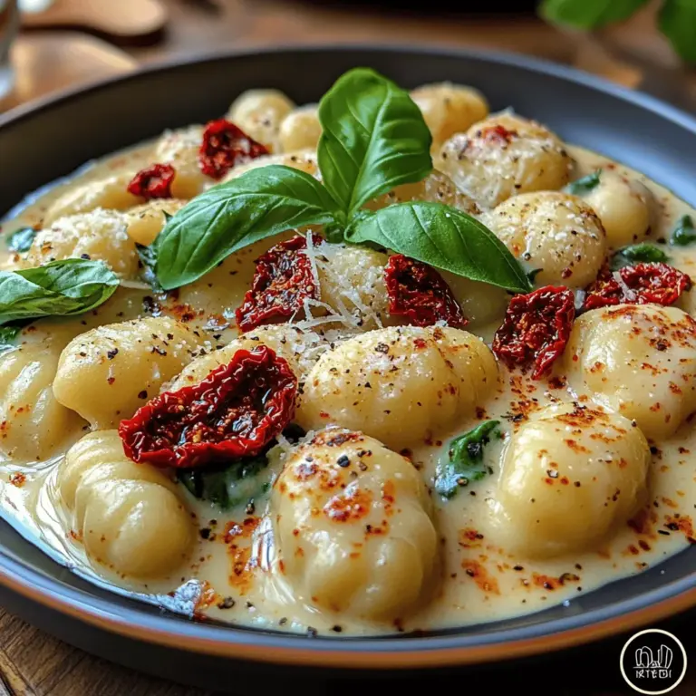 Welcome to a delightful culinary journey where we explore the vibrant and flavorful world of Creamy Sun-Dried Tomato Gnocchi. This dish is not only a feast for the eyes but also a comforting meal that tantalizes the taste buds. In this recipe, we combine pillowy gnocchi with a luscious, creamy sauce infused with sun-dried tomatoes, garlic, and fresh herbs, creating a symphony of flavors that is truly irresistible.