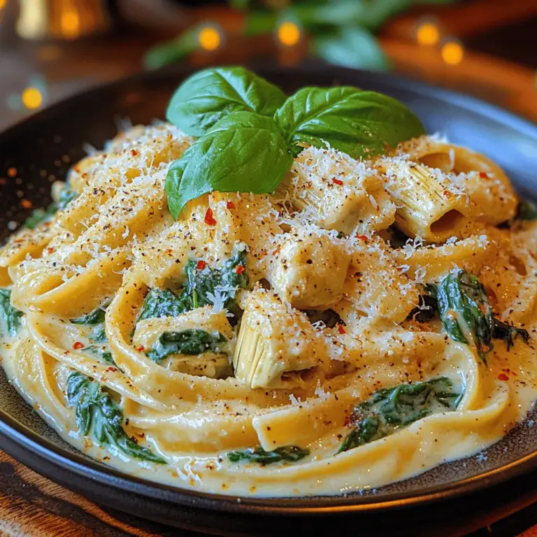 When it comes to comforting dishes, few can rival the appeal of creamy pasta, especially when it's infused with the vibrant flavors of fresh vegetables. The Savory Spinach & Artichoke Indulgence Pasta is a dish that not only tantalizes your taste buds but also packs a nutritional punch. Combining the richness of cream with the earthiness of spinach and the unique taste of artichokes, this dish is a delightful marriage of indulgence and health.